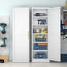 Lockable Metal Locker Cabinet Narrow White Storage