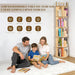 Rotating Solid Pinewood Five Tier Corner Bookshelf