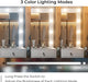 Vanity Desk & Power Outl, Makeup Vanity with Mirror and 12 LED Lights, Makeup Table with 11 Drawers, Vanity Table with Chair,Set 3 Lighting Modes Brightness Adjustable-(White)