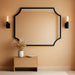 Black Scalloped Wall Mirror 30x40Inch Aluminium Frame