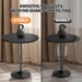 31" round Bar Table Height Adjustable 26"-35" Pub Table with Enlarged Base for Living Room Patio Bistro Café, Black