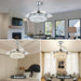 Crystal Ceiling Fan with Lights and Remote, Dimmable Fandelier