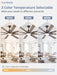 72 Inch Oil Rubbed Bronze Ceiling Fans with Lights and Remote, Indoor/Outdoor Farmhouse Ceiling Fan for Living Room Patio, 6 Speed Reversible Quiet DC Motor, 3CCT, Dual Finish Blades