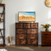 Resilient Brown NineDrawer Dresser With Fabric Bins