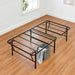 Foldable Metal Platform Bed Frame, Noise-Free Mattress Foundation with Tool-Free Assembly, 18 Inches High, Sturdy Steel Frame, No Box Spring Needed, Twin Size, Black