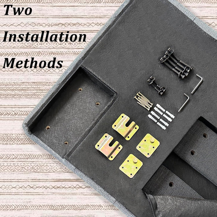 Linen Upholstered Headboard King/Cal King Size Latest Model Wall Mount, Bed Frame Mount, Featuring High-Density Sponge Padding, Luxury Texture Easy Assembly Comfort and Style-Linen