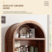 SeventyOneInch Walnut Arched Pantry Cabinet Shelves