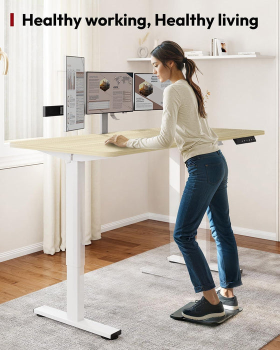 Electric Height Adjustable Standing Desk 79x32 White