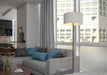 Stowe Floor Lamp with Antique Brass Finish, Modern Style, 61" Height, 19" Width, 19" Depth
