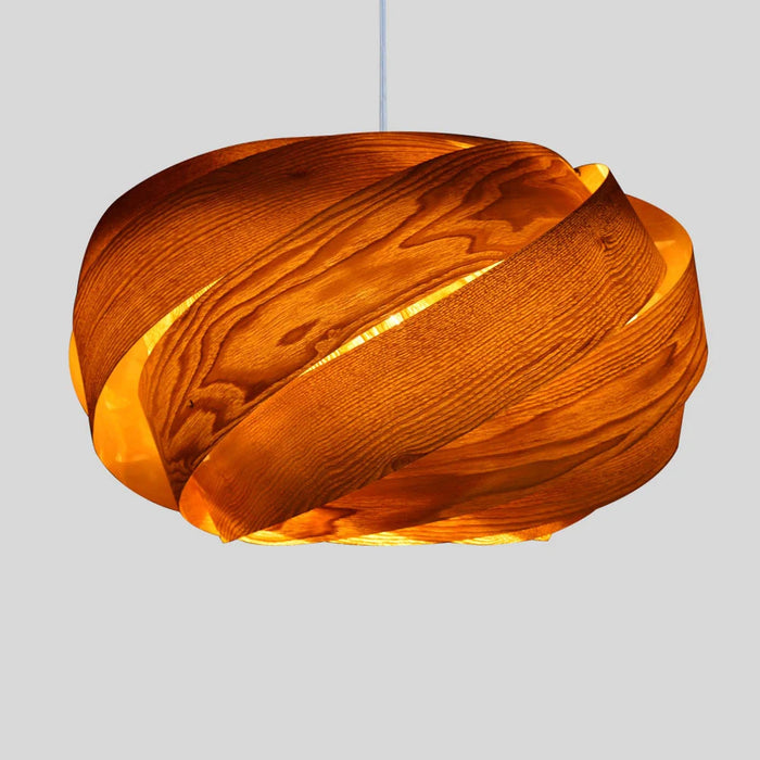 Pendant Light-Chandelier-Light Fixture-Wood Pendant Light-Ceiling Light-Lighting-Rustic Light- Wood Lampshade-Nest Pendant Light-Chinese Ash