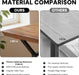 Solid Wood Desk 47 Inch for Home Office with Natural Live Edge