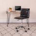 Alan Low Back Designer Armless Black Ribbed Swivel Task Office Chair