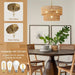 17.8 Inch Boho Handwoven Rattan Chandelier Fixture