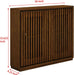 39" Walnut Narrow Sideboard Buffet Storage Cabinet for Entryway