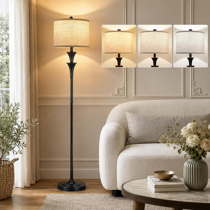 63" Floor Lamps for Living Room，Tall Standing Lamp with LED Bulb