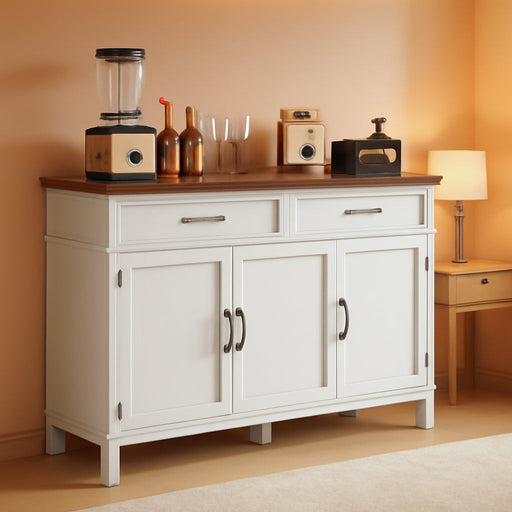 48-Inch Farmhouse Style Sideboard With Storage Drawers