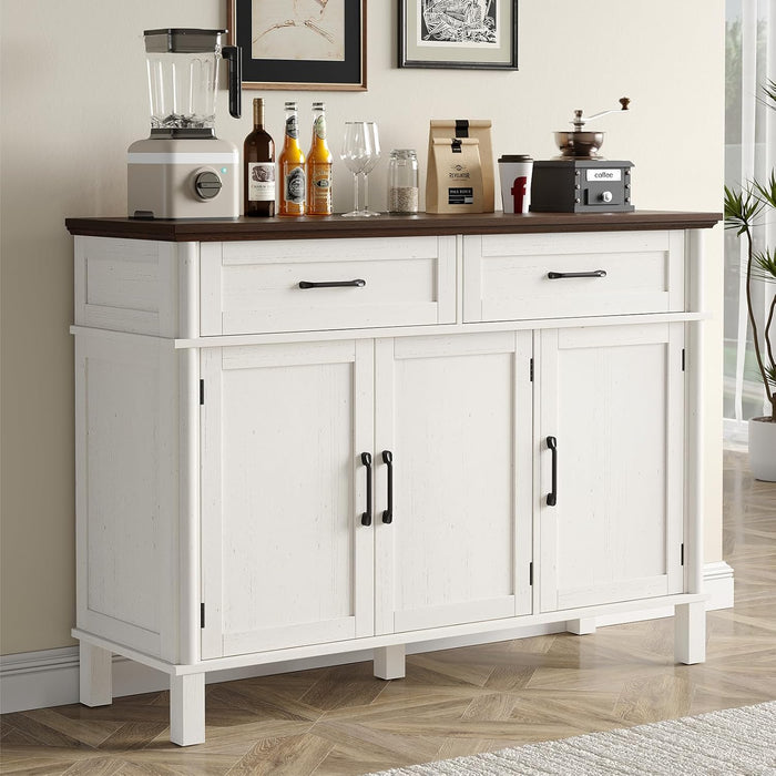 48-Inch Farmhouse Style Sideboard With Storage Drawers