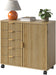 Five Drawer Oakwood Filing Cabinet Locking Casters