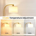 Tall Floor Lamp for Living Room,65'' Modern Standing Lamps with 9W LED Bulb,Elegant Floor Light with Fabric Shade,Gold Tall Lamp for Bedroom Office Study Room Corner Dining Room