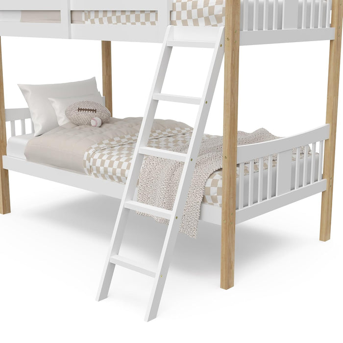 TwinOverTwin Bunk Bed White Finish Greenguard GoldCertified