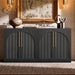 Arched Sideboard Cabinets, Modular Buffet Table, Black