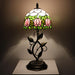 Tiffany Style Stained Glass Table Lamp Pink Tulip 18 Inch
