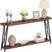 Console Table for Entryway, 63" Industrial Entryway Table, 2-Tier Extra Long Sofa Table behind Couch, X-Shaped Support, for Entryway, Hallway, Living Room, Rustic Brown CTHR4801Z