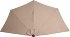 Half Umbrella Outdoor Patio Shade, Beige, 9Ft