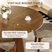 ContemporarySolidWood 47InchRoundDiningTable ForSix