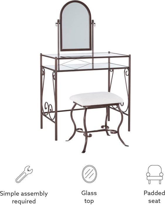 Clarisse Metal Vanity Set (58950MTL-01-KD-U)