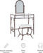 Clarisse Metal Vanity Set (58950MTL-01-KD-U)