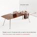 Writing Computer Desk, 60-Inch Large Executive Desk Office Workstation with Chrome-Plated Legs and Built-In Power Outlet, Writing Table Business Furniture, Modern Minimalist Style for Home Office