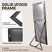 65"X22" Full Length Mirror Solid Wood Frame Floor Mirror with Stand for Living Room, Bedroom Hanging Standing or Leaning, Black