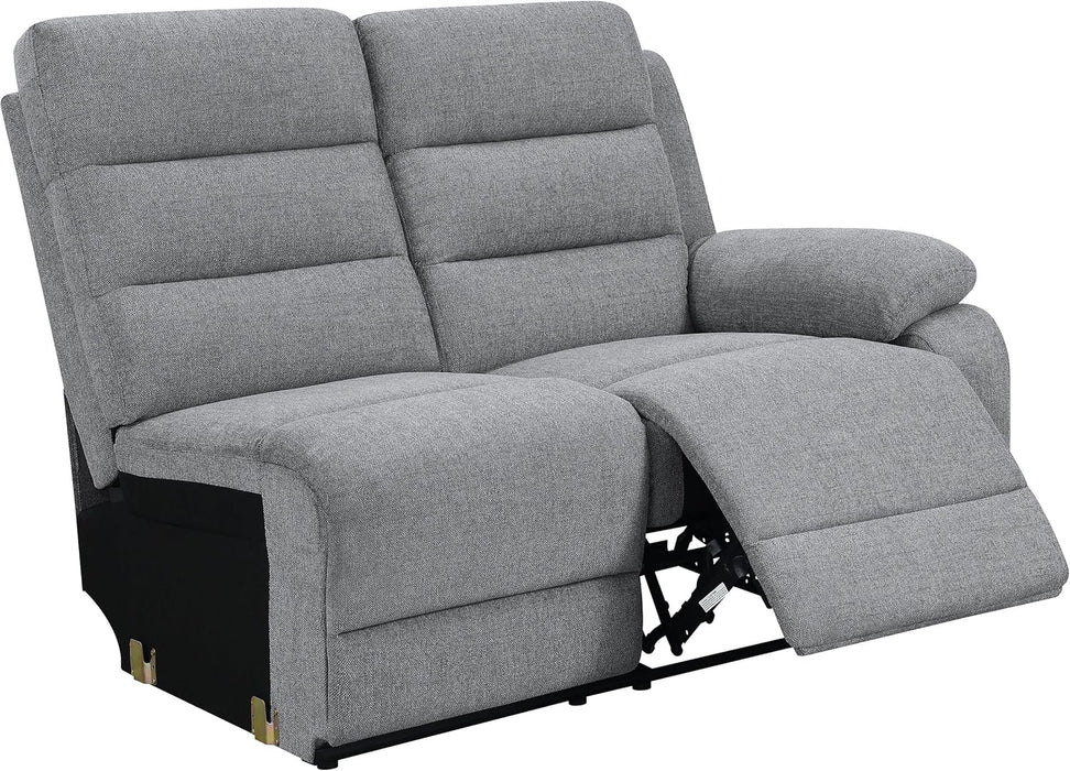 David 3-Piece Motion Sectional Sofa in Smoke