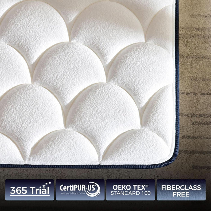 Queen Hybrid Mattress In Box PremiumMemoryFoam Comfort