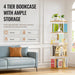 Rotating Bookshelf 360 Degree Revolving 4Tier Wood