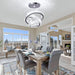 Three Ring Crystal Chandelier LED Ceiling Luminaire