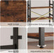 Bookshelf, 31.5" Wide 6-Tier Industrial Bookcase, Vintage Brown