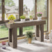 63-Inch Long Console Table, Wooden Rectangular Sofa Table behind the Couch, Farmhouse Entryway Table for Entrance, Hallway, Living Room (Grey)