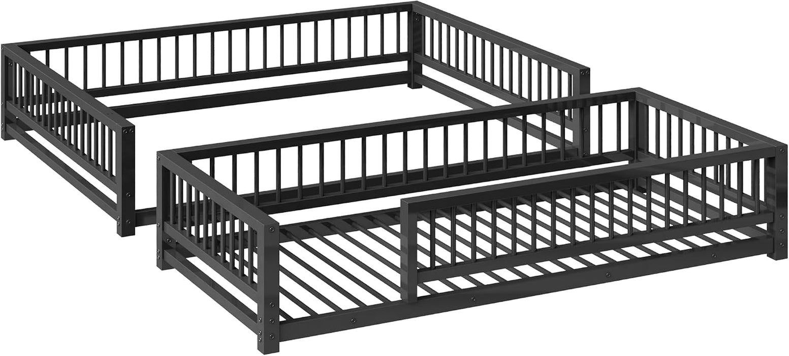 Twin XL Over Queen IndustrialStrength Metal BedFrame