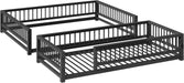 Twin XL Over Queen IndustrialStrength Metal BedFrame