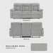 Mnul Double Recliner Couch for Living Room, Chenille Fbric Upholstered Reclining Sof, Home Theter Seting, Esy ssembly, Recliner Couch, Gry