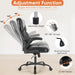 Computer Desk Chair, Lumbar Support Video Game Chair PU Leather