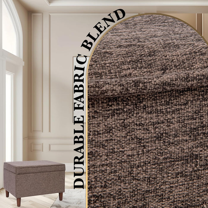 Home Decor | Dinah Collection Modern Storage Ottoman | Ottoman with Storage for Living Room & Bedroom (Chocalate Brown)