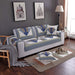 Blue Quilted Sofa Cover: Pet-Proof, Retro Style