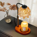 Candle Warmer Lamp with Timer & Stepless Dimming, Height Adjustable Electric Wax Warmer for Jar Candles, Flower Wax Melter with Wood Base, Gifts for Women Home Decor, Walnut Wood