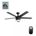 Merwry 52 In. Integrated LED Indoor Matte Black Ceiling Fan with Light Kit and Remote Control