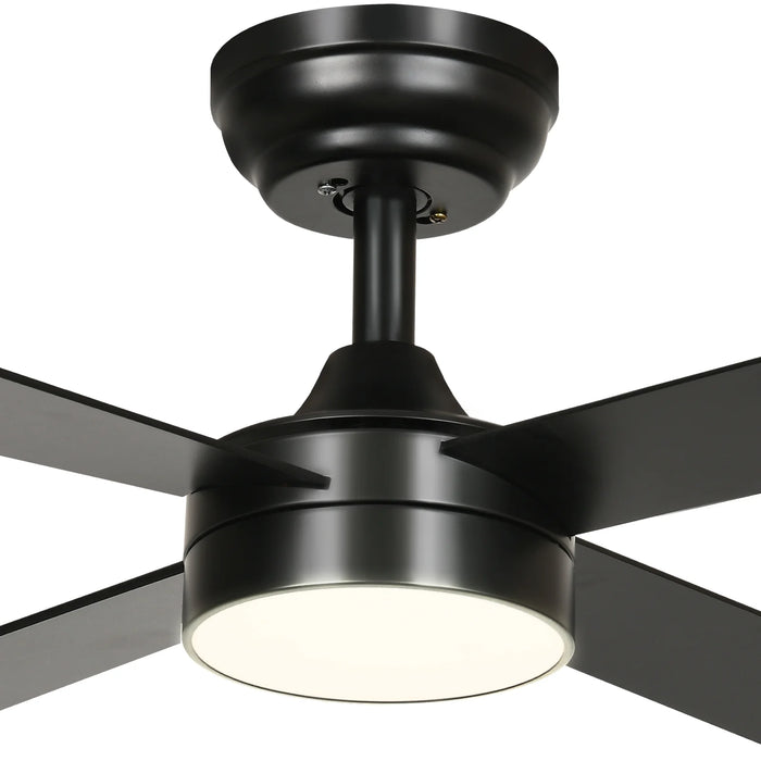 48In Black Ceiling Fans with Light and Remote Control /App Control, Modern Smart Ceiling Fan for Indoor Outdoor