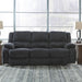 Draycoll Contemporary Manual Pull Tab Reclining Sofa, Dark Gray