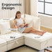 White OneThirtyThreeInch Modular Sectional Sofa Hidden Storage